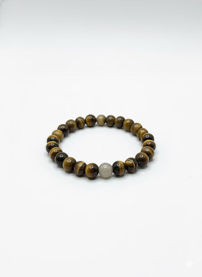 Tiger’s Eye Natural Stone Bracelet for Strength, Confidence & Protection – Handmade Spiritual Bracelet