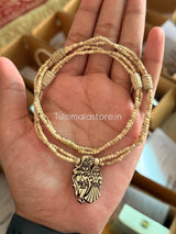 2 Layers Kanthi Mala 18inch with Radhakrishna Tulsi Locket Original Tulsi Mala