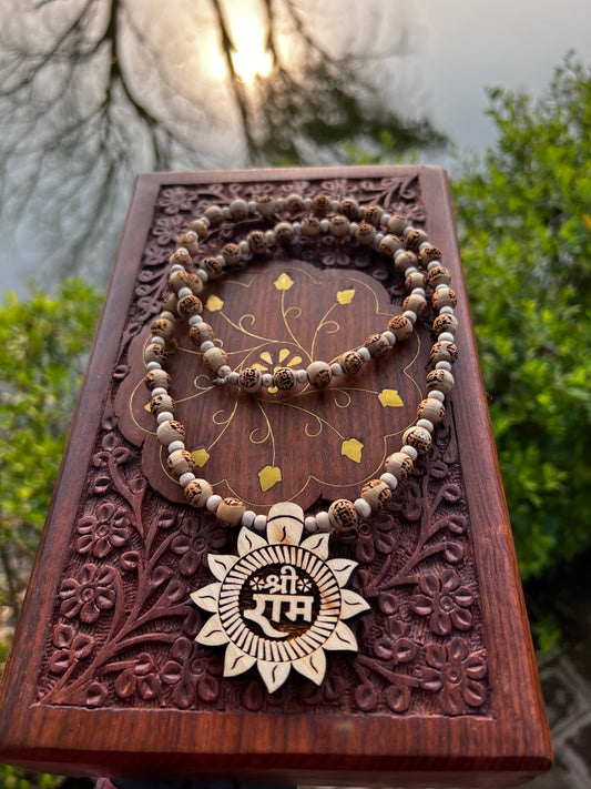 Tulsi Shri Ram Name Locket & Ram Name Beads Tulsi Mala