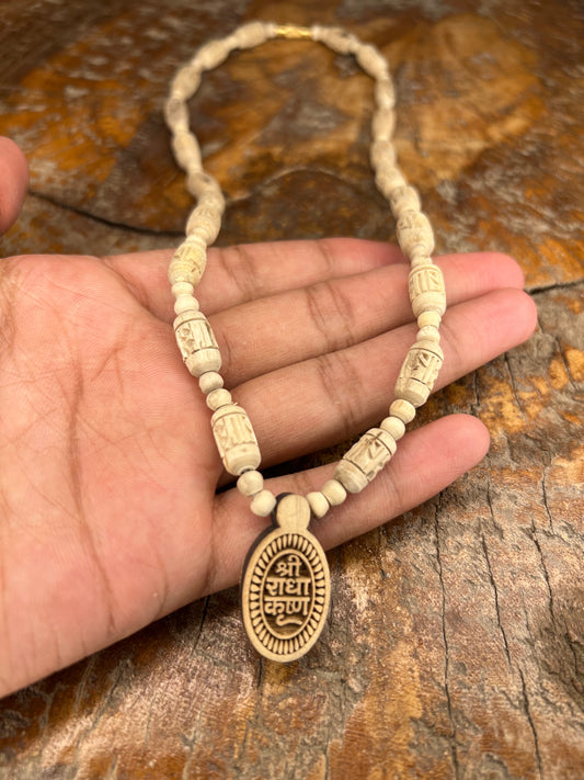 Radha krishna locket & Radha Name Handmade beads Kanthi Mala