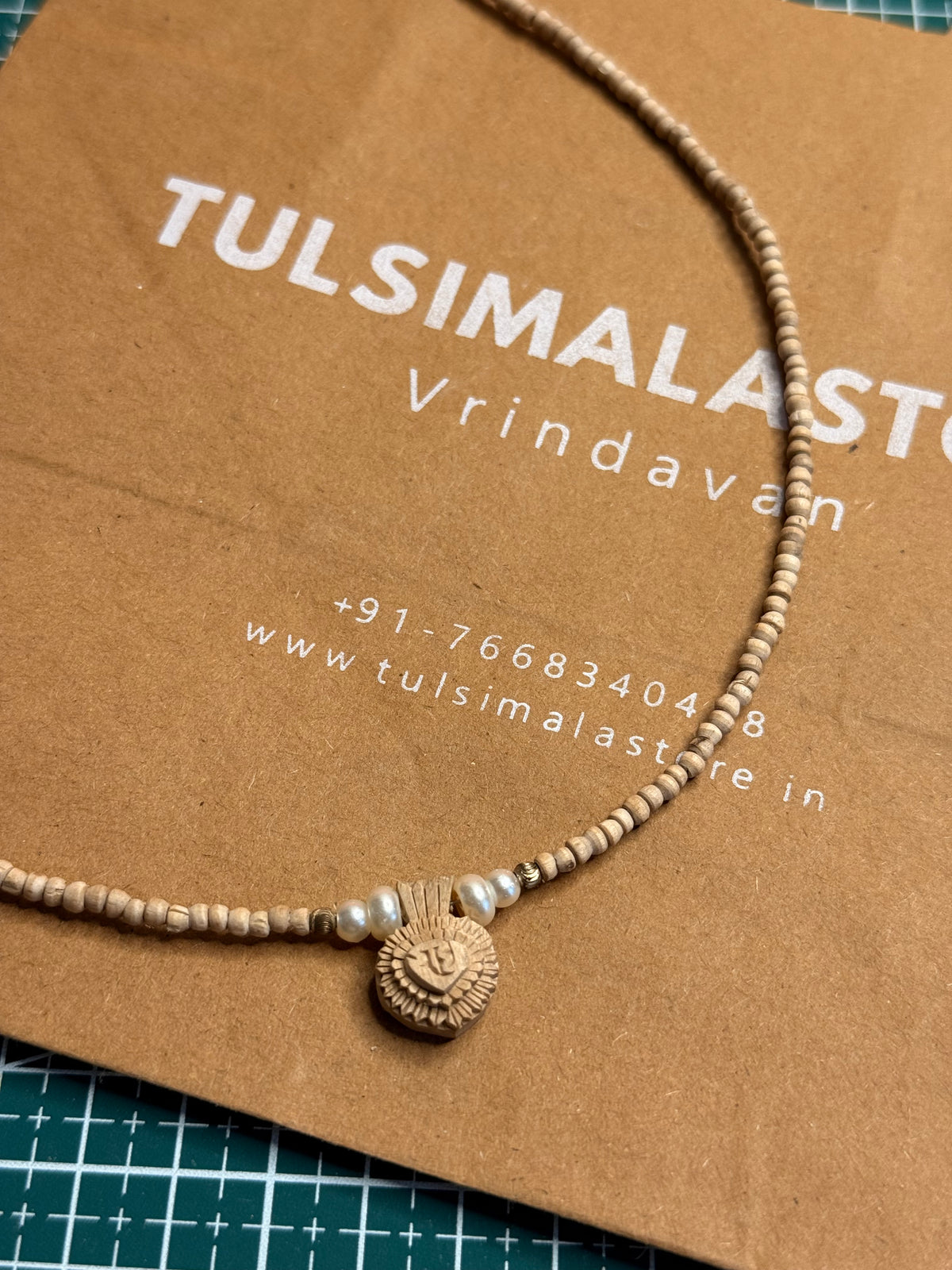Shri Radha Tulsi Locket Small Beads Kanthi Mala