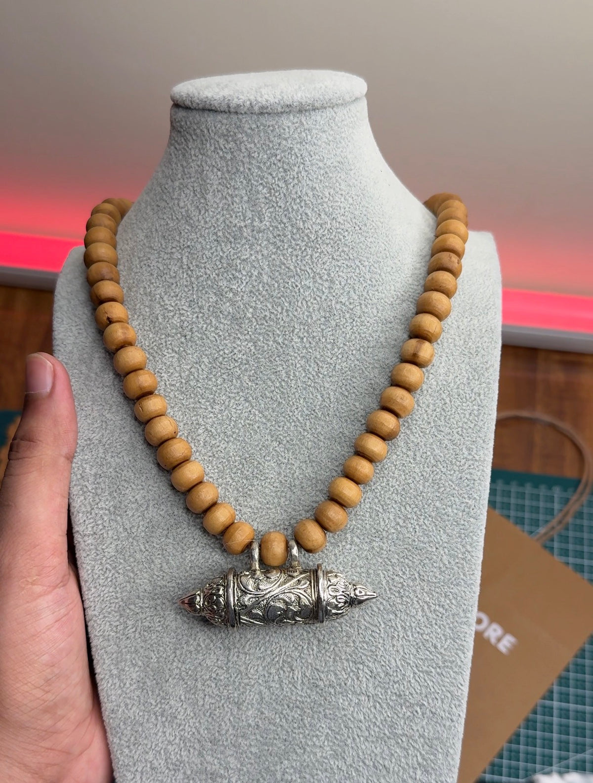 Bhaktamal Kavach Tulsi Kanthi Mala with Brown Round Beads – Vrindavan