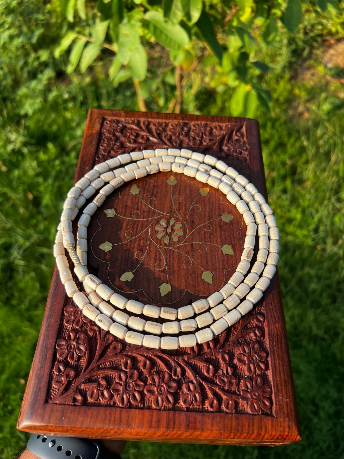 3 Round Long Beads Kanthi Mala Devi Chitralekha ji Kanthi