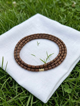 3-Round Brown Tulsi Mala Kanthi Mala Original Tulsi Kanthi