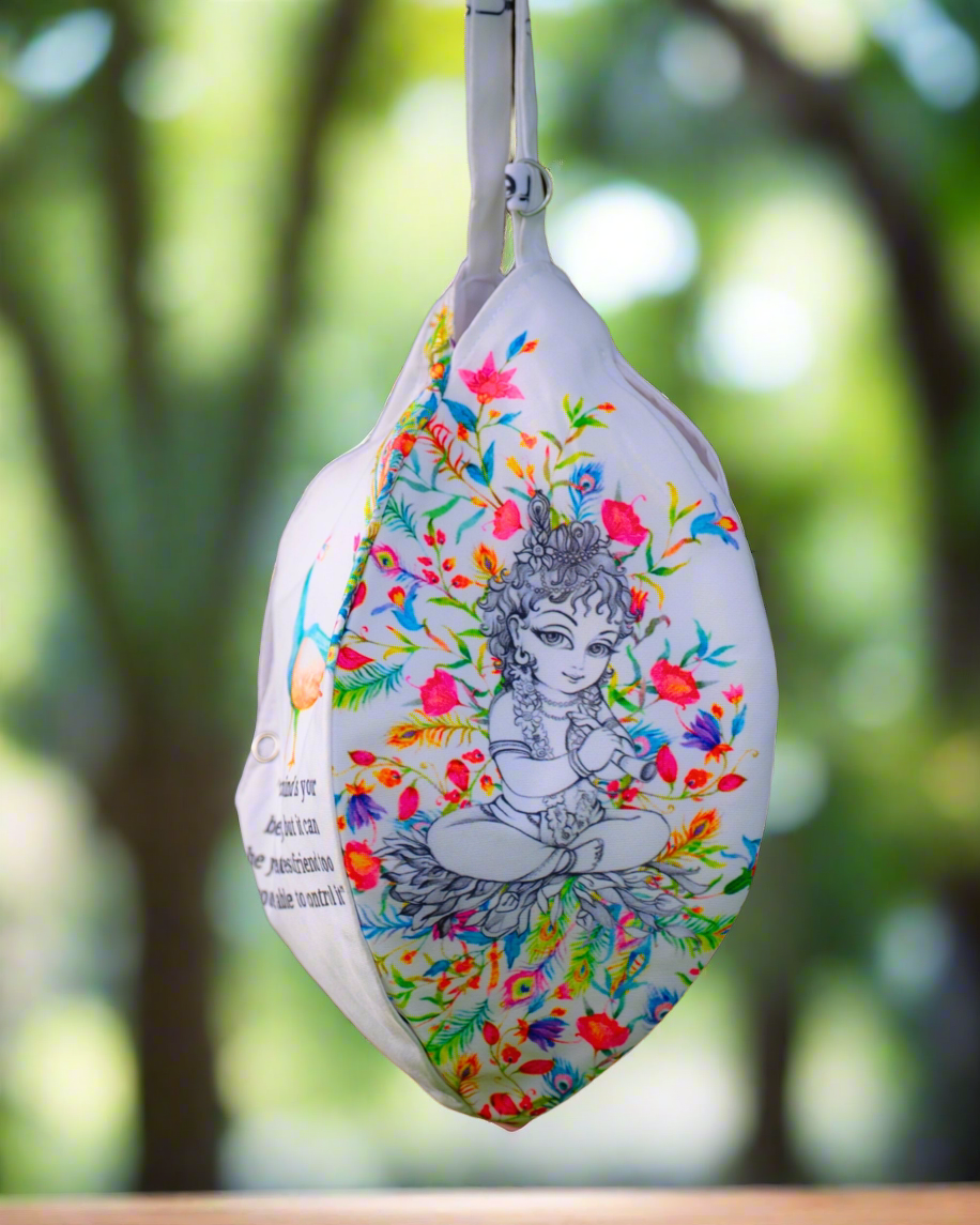 Krishna Printed Japa Mala Bag