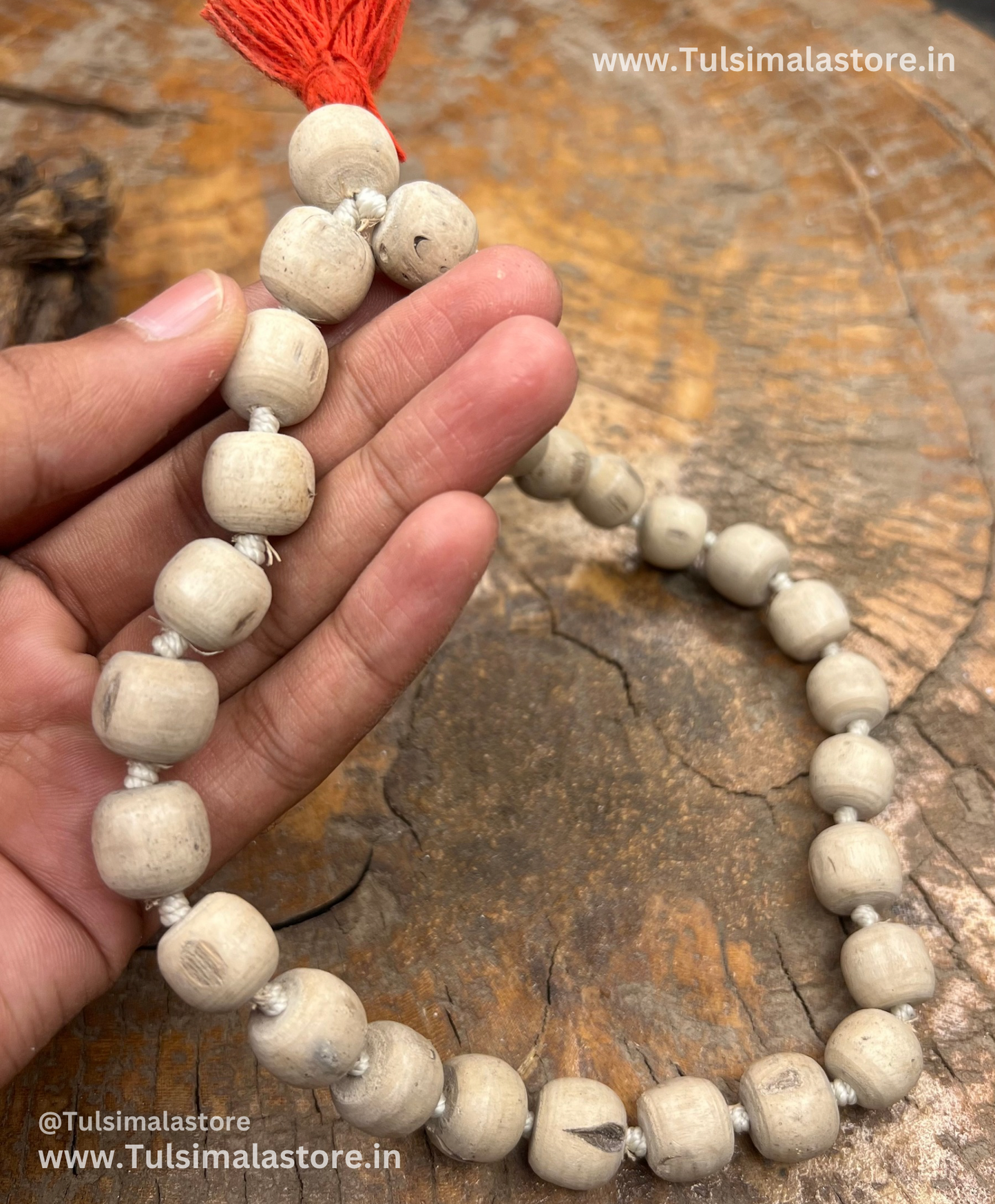 27+1 Tulsi Beads Japa Mala Big Size Beads (13,14mm)