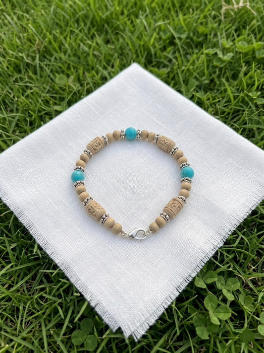 Tulsi Hand Bracelet Original Tulsi Beads With German Silver Caps
