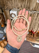 Shri Krishna Tulsi Locket Kanthi Mala Original Tulsi Beads 1 Round
