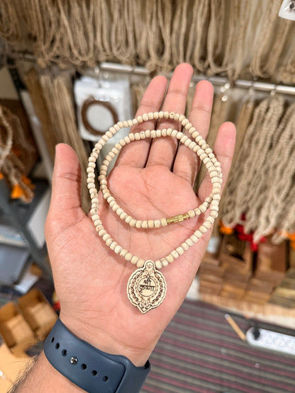 Shri Krishna Tulsi Locket Kanthi Mala Original Tulsi Beads 1 Round