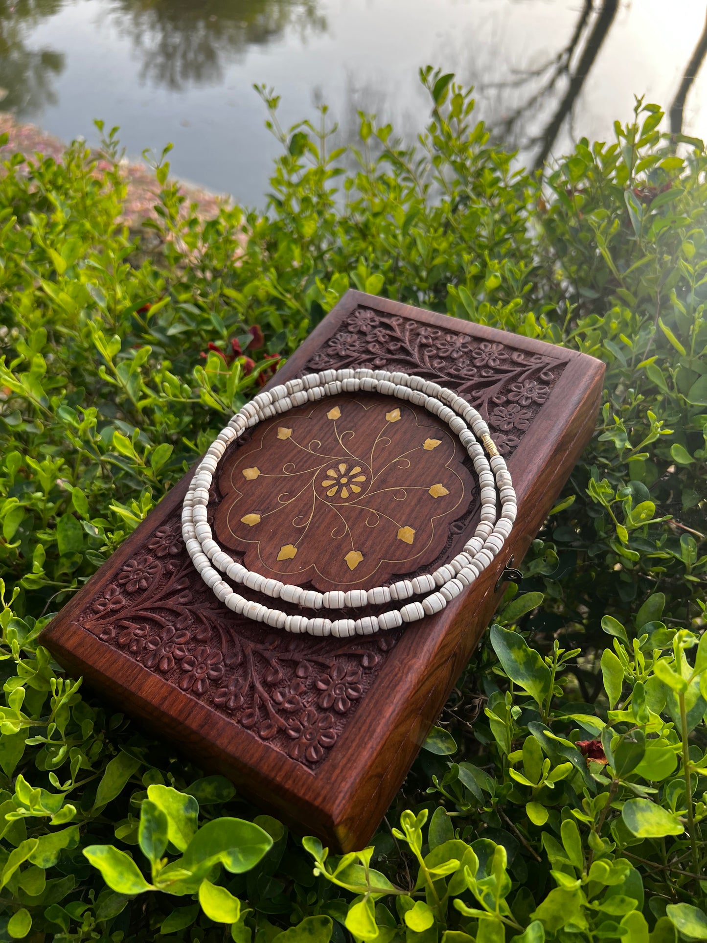 2 Round Long Beads Tulsi Kanthi Mala Line Beads