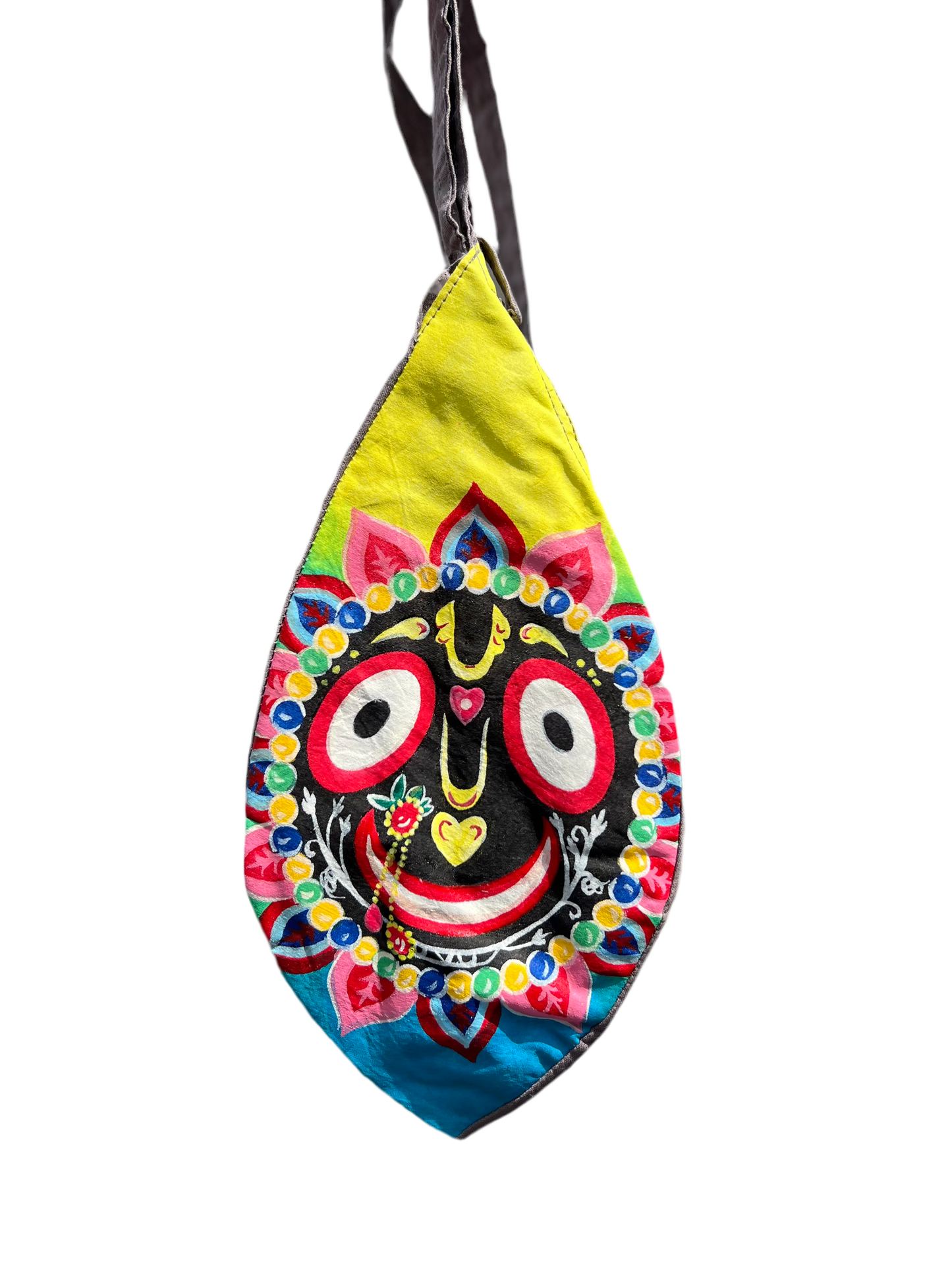 Japa Bag Hand Painted in Vrindavan ,Bead Bag