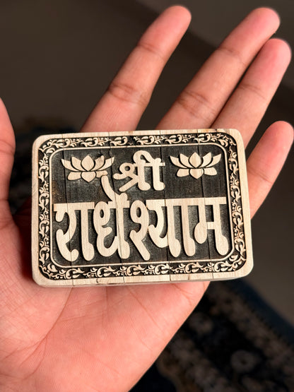Shri Radheshayam Tulsi Wood Name Seva Original tulsi