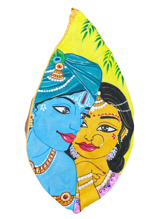 Radhakrishna Hand Painting Japa Bag