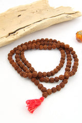 5 Mukhi Natural Rudraksh Mala 6.5mm Rudraksh With Lab Tested Certificate