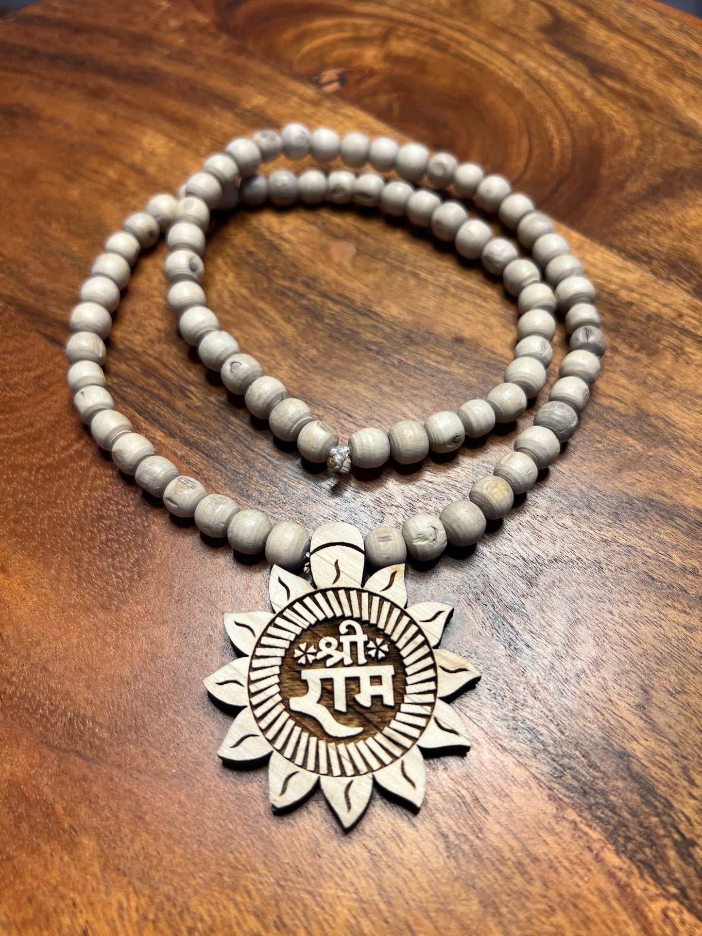 Shree Ram Tulsi Locket Kanthi Mala & Round Beads