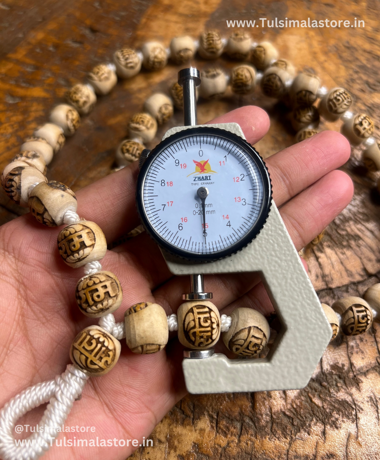 54+1 Sita Ram Name Japa MalaTulsi Beads (15mm)