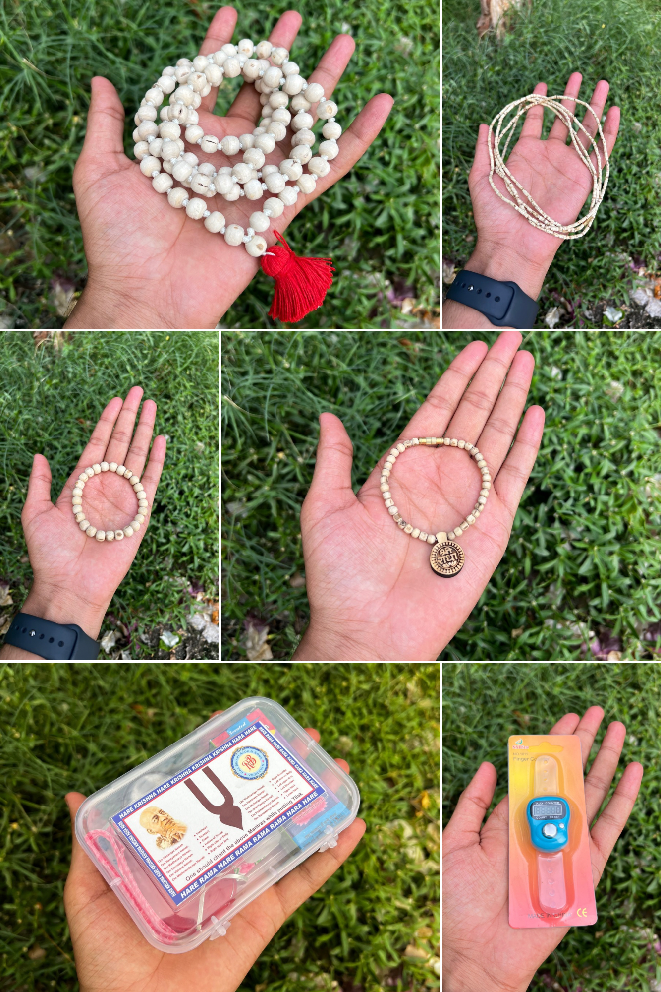 Tulsimalastore Bhakti Kit Original Tulsi Kanthi,Japa,Batch,Tilakkit,Brajraj,keychain