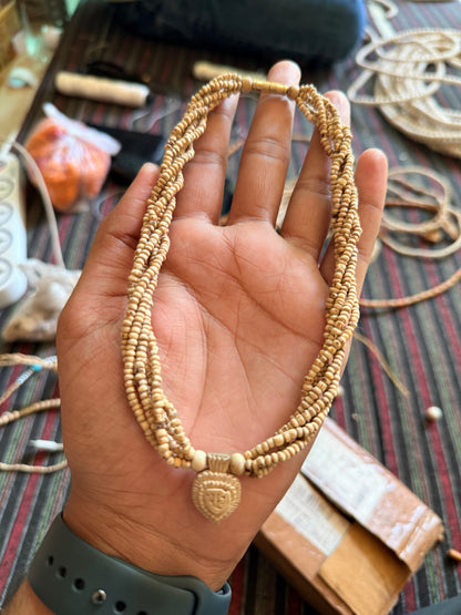 5 layers Tulsi Kanthi Mala Original Tulsi Beads With Small Radha Name Handcrafted
Tulsi Locket (18inch )