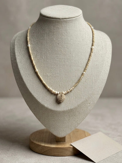 Radha Locket Tulsi Beads & Pearl Beads Kanthi Mala