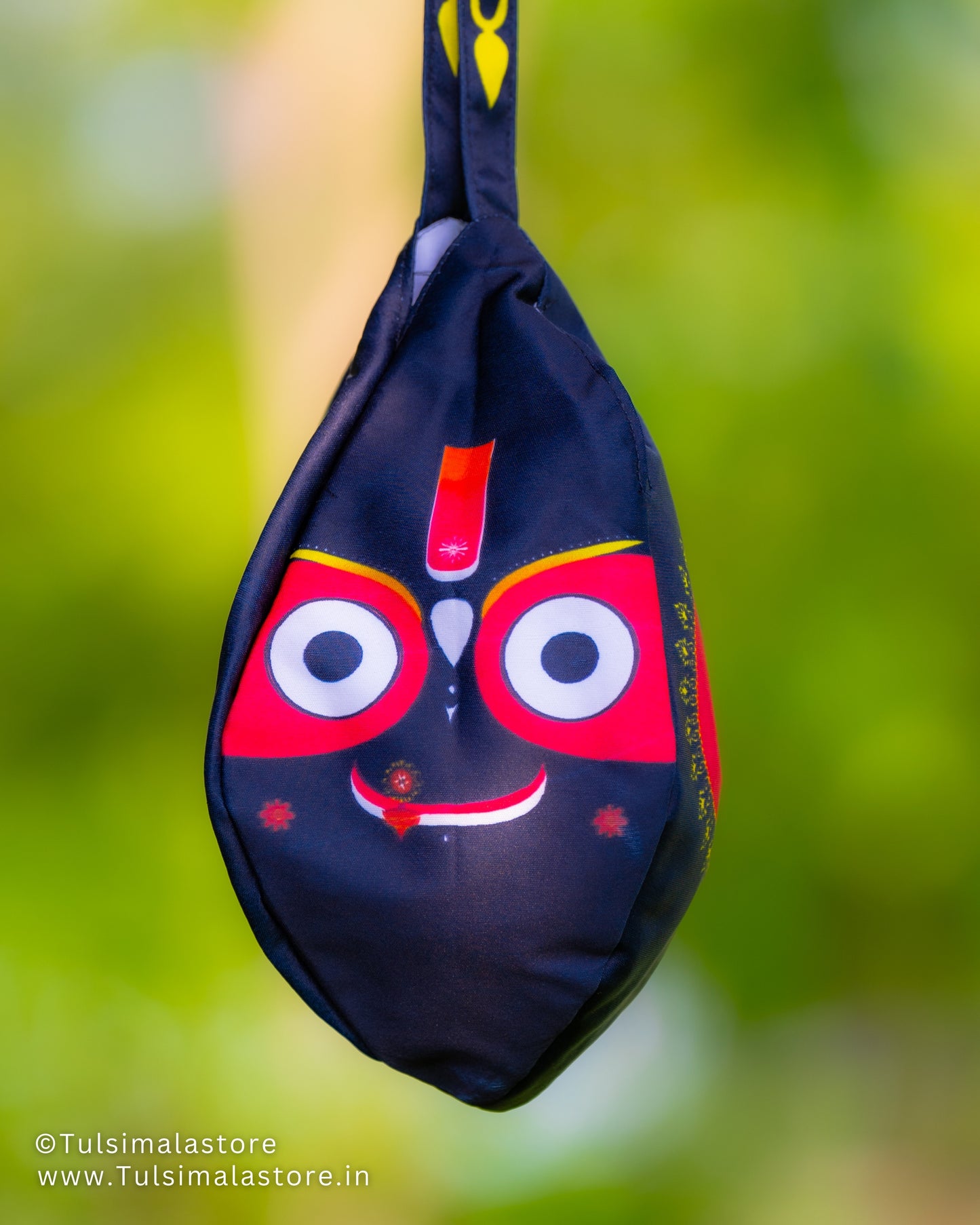 Jagannath Printed Japa Bag Black