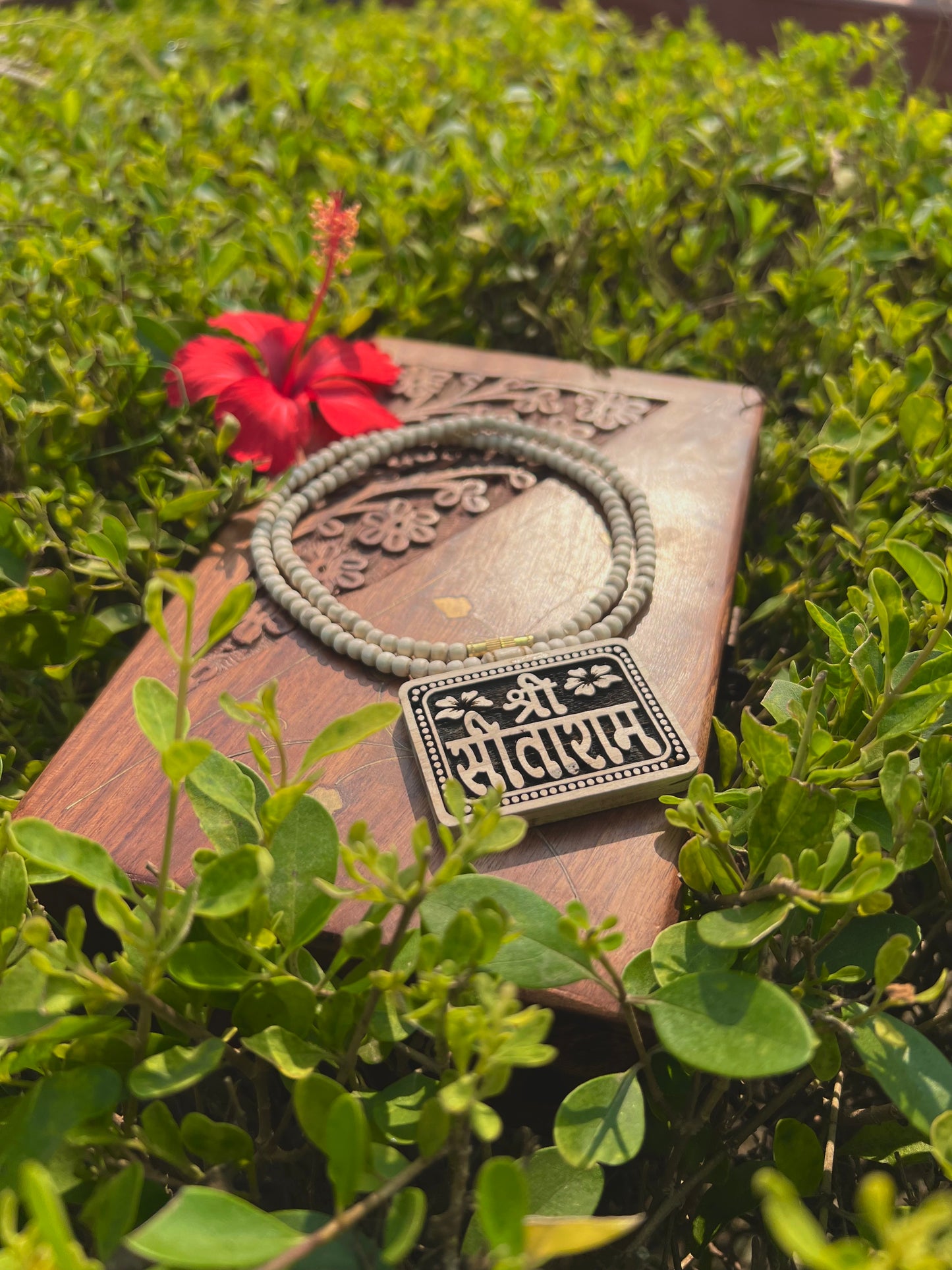 Shri Sitaram Tulsi Locket Mala – Original Tulsi Beads & Locket Made in Vrindavan