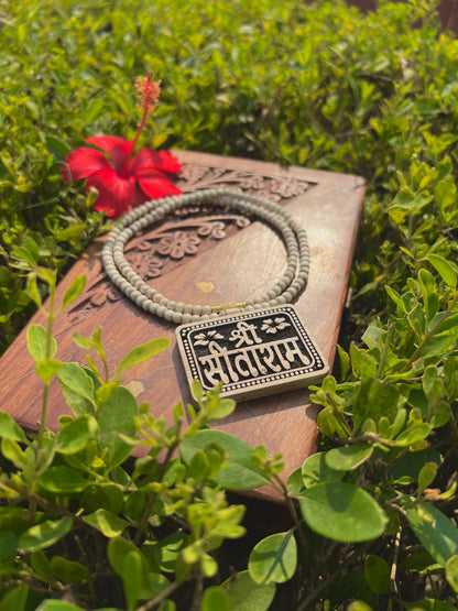 Shri Sitaram Tulsi Locket Mala – Original Tulsi Beads & Locket Made in Vrindavan