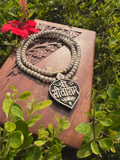 Shri Sitaram Tulsi Locket Mala – Original Tulsi Beads & Locket Made in Vrindavan