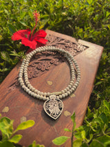 Shri Radha Krishna Tulsi Locket Kanthi 20 Inch | Original Tulsi Beads & Tulsi Locket from Vrindavan